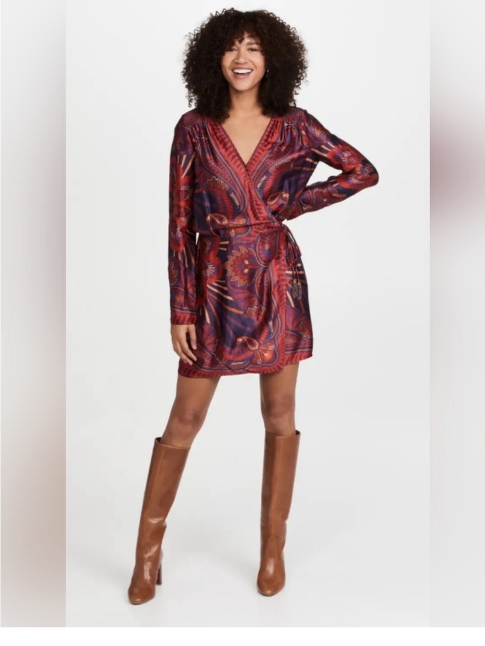 NWT Farm Rio Macaw Arabesque Mini Wrap Dress size small SOLD OUT Neiman Marcus - Picture 5 of 16